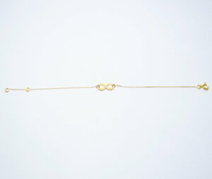 bracelet huit infini en or jaune 18 carats