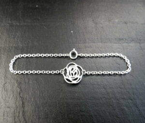 bracelet argent et rose