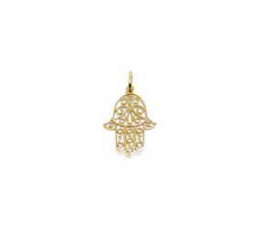 main de fatma en pendentif en or jaune 18 carats