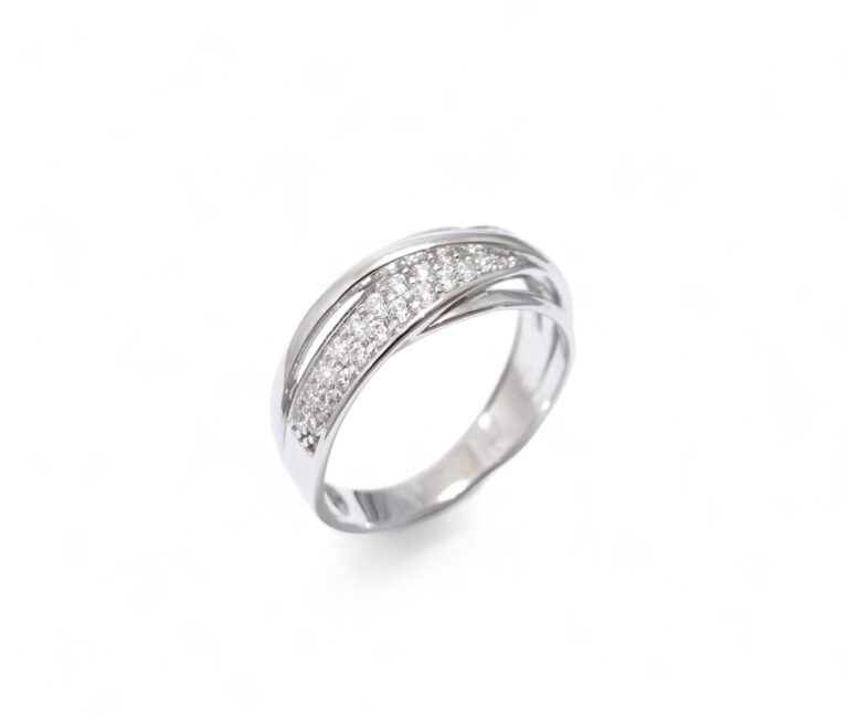 Bague argent 925 pavage oxyde de zirconium