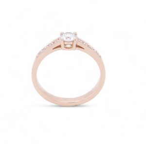 bague diamant en or rose 18 carats