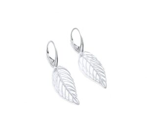 boucles d oreilles en forme de plumes en argent 925