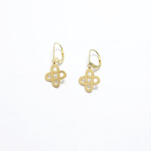 boucle d oreilles or 18 carats en forme d infini