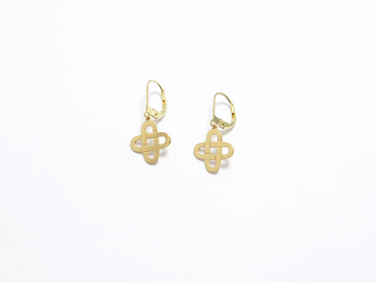 Boucles d’oreilles infini en or jaune 18 carats