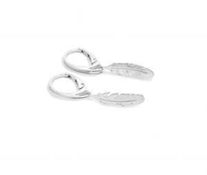 boucles d argent en forme de plume en argent 925