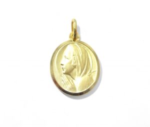 pendentif vierge marie en or jaune 18 carats