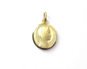 pendentif vierge marie en or jaune