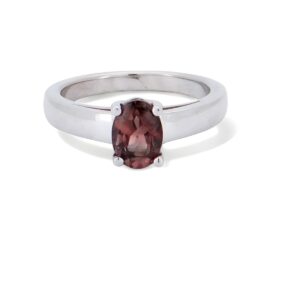 bague tourmaline bicolor monture en or blanc 18 carats